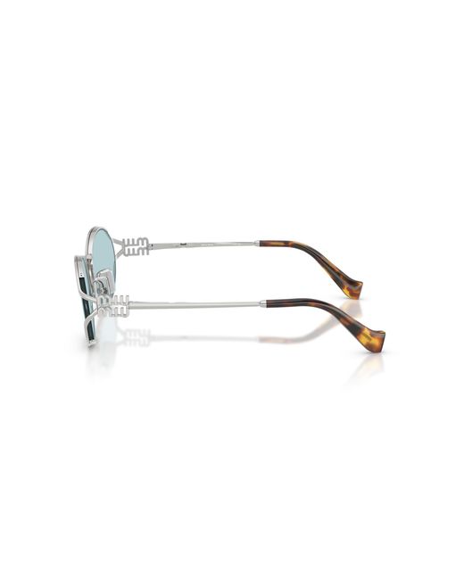 Miu Miu Black Mu 52Ys 1Bc20R Sunglasses Metal Round Normal