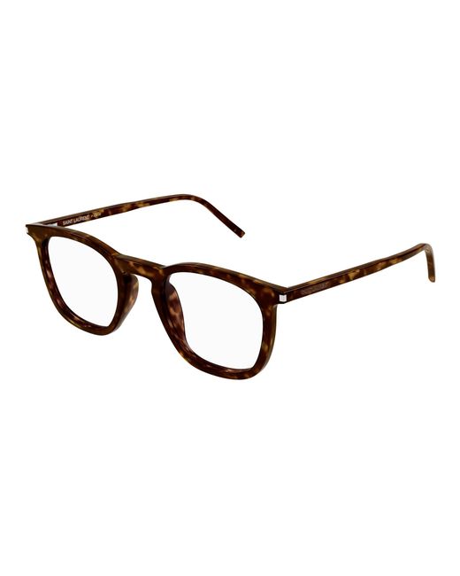 Saint Laurent Black Sl 623 Opt 002 Optical Frames Acetate Transparent Round for men