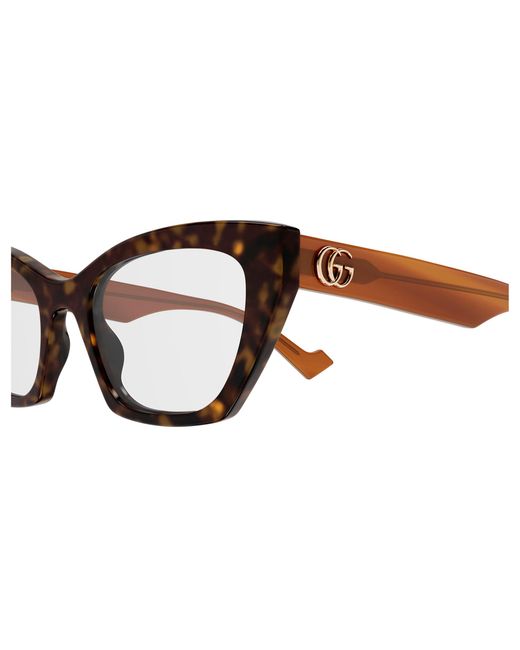 Gucci Black Gg1334O 005 Optical Frames Acetate Transparent Cat Eye