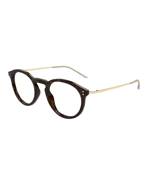 Gucci Black Gg1710O 002 Optical Frames Acetate Transparent Round for men