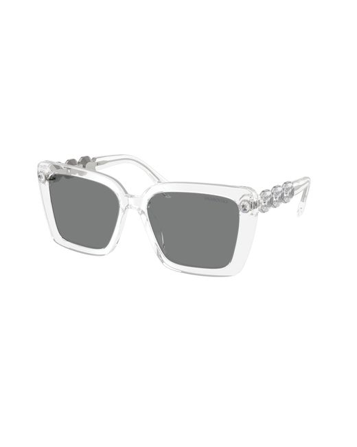 Swarovski Black Sk6032 102787 Sunglasses Acetate Squared Normal