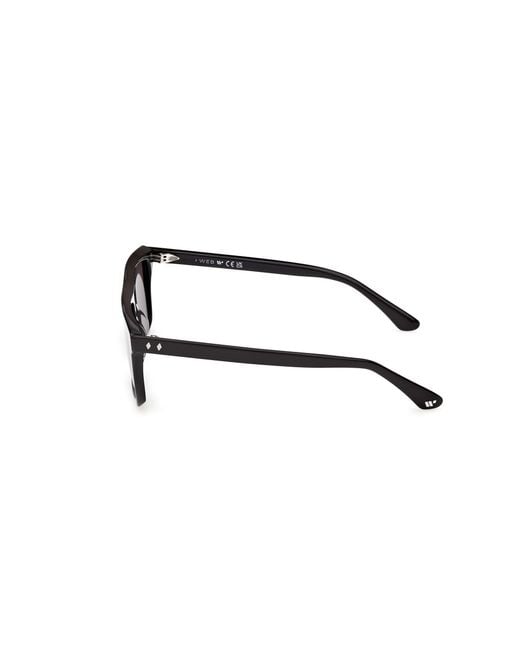 Web Black We0397 01A Sunglasses Acetate Smoke Squared Normal for men
