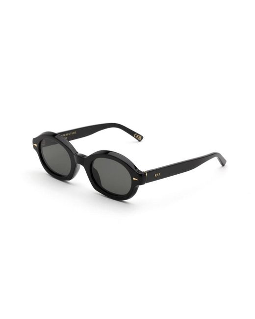 Retrosuperfuture Black D7Z Marzo Sunglasses Acetate Round Normal