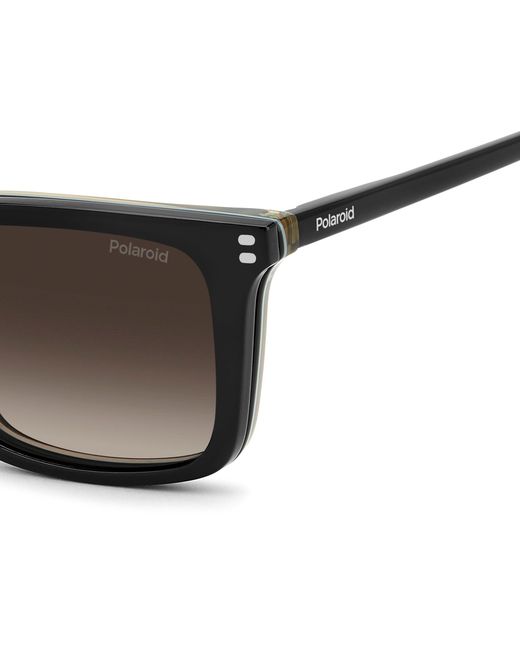 Polaroid Black Pld D604/C 0Wm/La Optical Frames Acetate Squared Polarized Nuanced for men