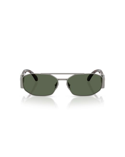 Versace Green Ve2287 100171 Sunglasses Metal Geometric Normal for men