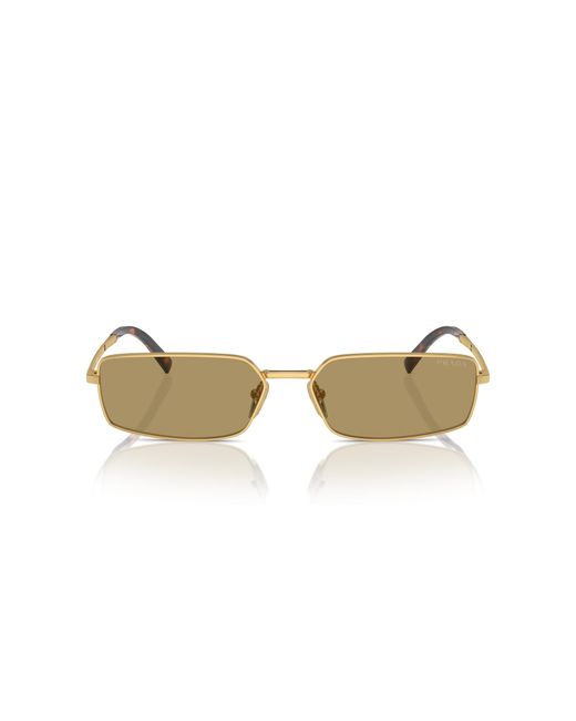 Prada Black Pr A60S 5Ak70G Sunglasses Metal Squared Normal
