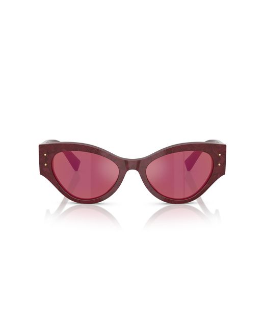 Dolce & Gabbana Black Dg4480 3442D0 Sunglasses Acetate Butterfly Mirrored