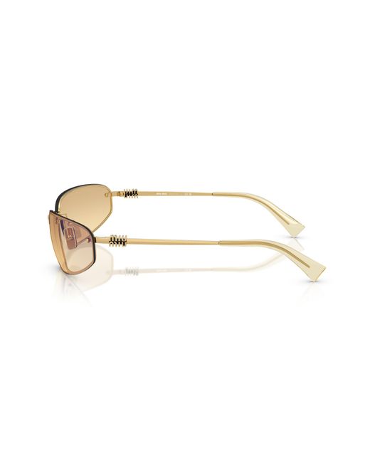 Miu Miu Black Mu A50S 5Ak7R1 Sunglasses Metal Round Normal