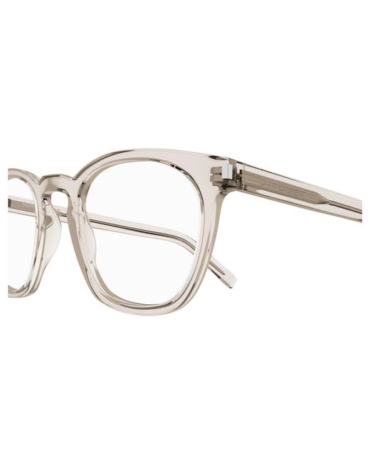 Saint Laurent Black Sl 28 Opt 004 Optical Frames Acetate Transparent Round