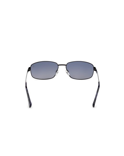 Timberland Black Tb00066 02D Sunglasses Metal Smoke Squared Polarized for men