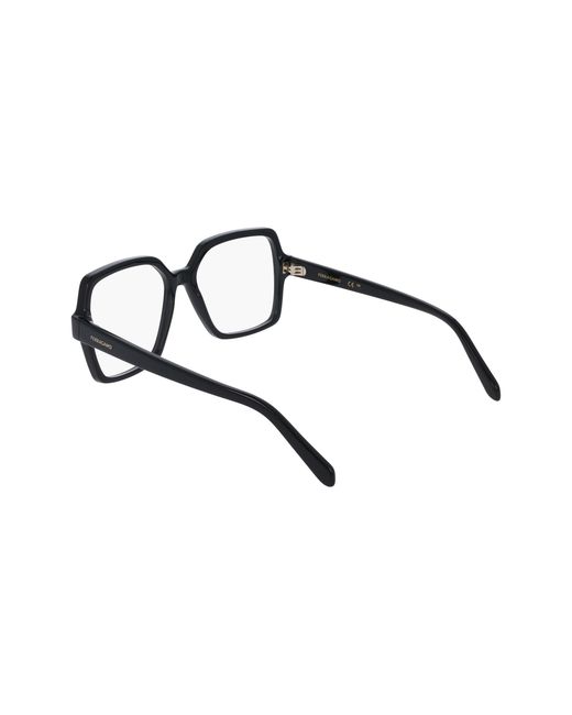 Ferragamo Black Sf3031 001 Optical Frames Acetate Squared Normal
