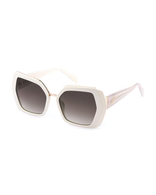 Blumarine Black Sbm870 847 Sunglasses Acetate Geometric Normal Shaded