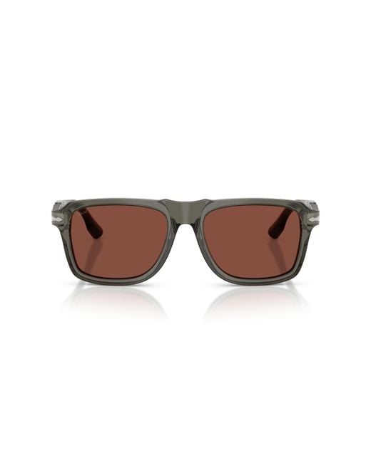 Persol Black Po8002S 1103C5 Sunglasses Acetate Squared Normal for men