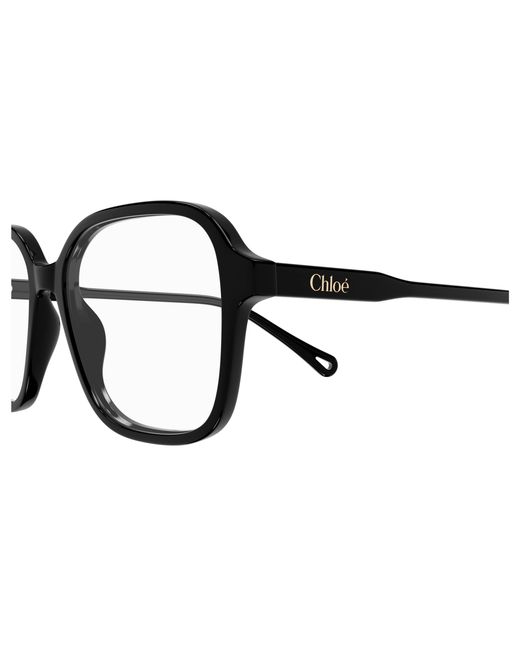 Chloé Black Ch0313O 001 Optical Frames Acetate Transparent Squared