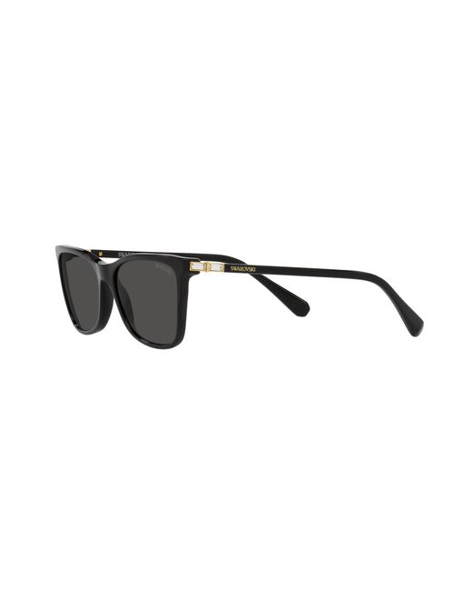 Swarovski Black Sk6004 100187 Sunglasses Acetate Squared Normal