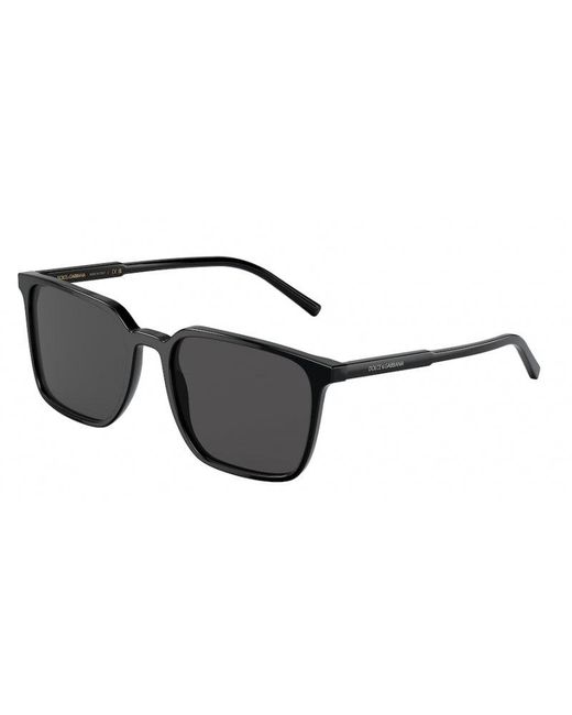 Dolce & Gabbana Black Dg4424 501/87 Sunglasses Plastic Dark Squared for men