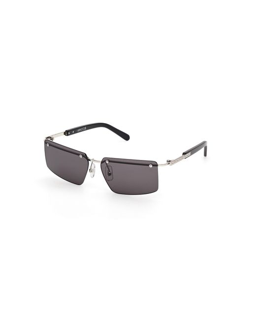 Gcds Black Gd0061 16A Sunglasses Metal Smoke Squared Normal