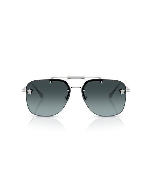 Versace Black Ve2296 1000V1 Sunglasses Metal Squared Normal Nuanced