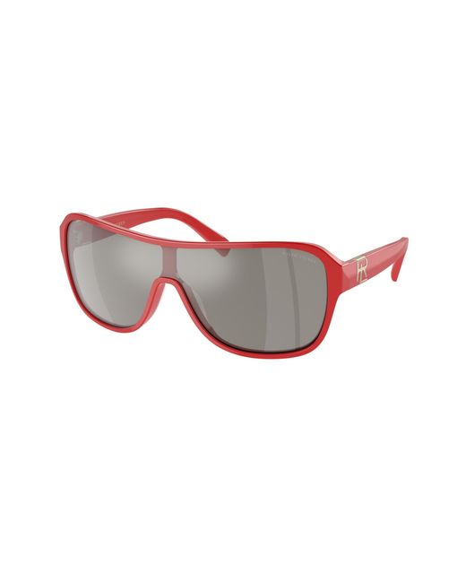 Ralph Lauren Black Rl8214U The Dillion 52576G Sunglasses Acetate Geometric Mirror