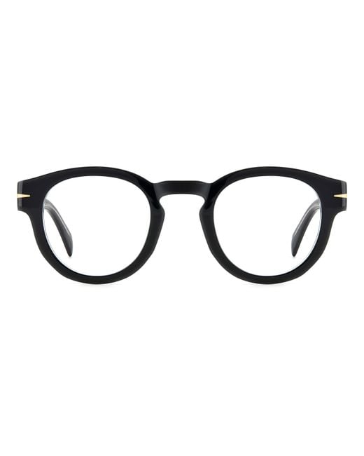David Beckham Black Db 7125 7C5 Optical Frames Acetate Round for men