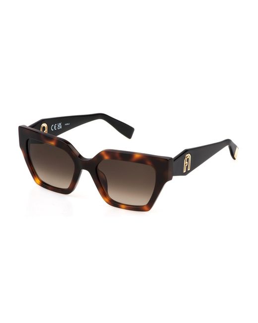 Furla Black Sfu811 752 Sunglasses Acetate Squared Normal Nuanced