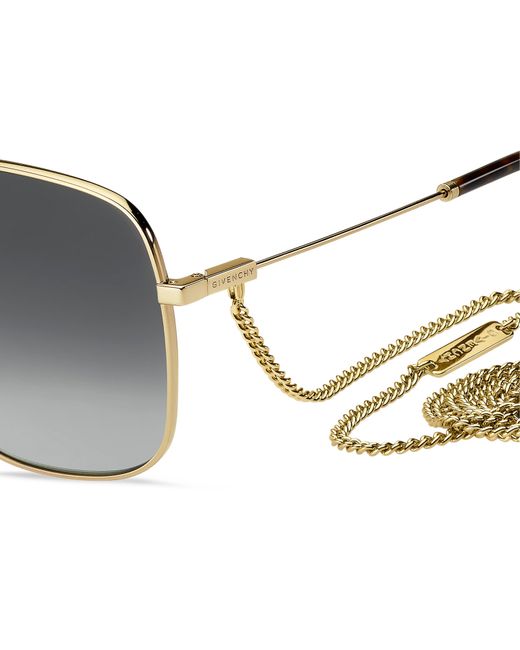 Givenchy Black Gv 7183/S J5G/9O Sunglasses Metal Squared Normal Shaded