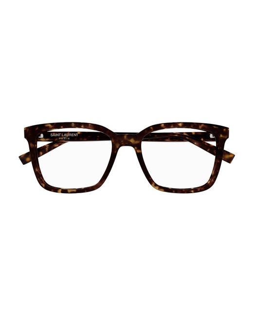 Saint Laurent Black Sl 672 002 Optical Frames Acetate Transparent Squared for men