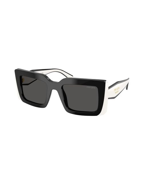 Prada Black Pr D01S 20G08Z Sunglasses Acetate Squared Normal