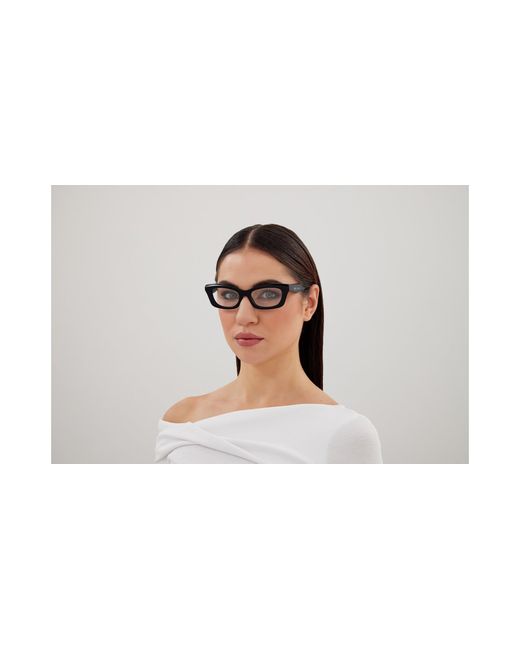 McQueen Black Am0474O 001 Optical Frames Acetate Transparent Squared