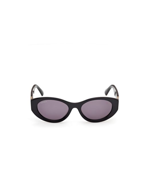 MAX&Co. Black Mo0123 01A Sunglasses Acetate Smoke Round Normal