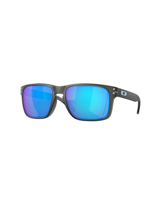 Oakley Blue Oo9102 Holbrook 9102X5 Sunglasses Plastic Light Squared Polarized Mirror for men