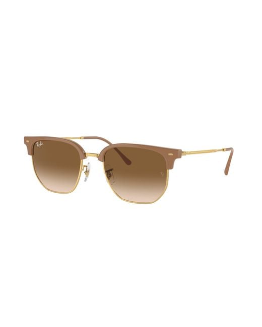 Ray-Ban Black Rb4416f New Clubmaster Low Bridge Fit Square Sunglasses