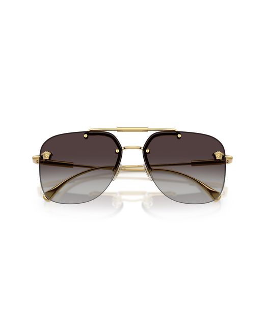 Versace Black Ve2296 100284 Sunglasses Metal Squared Normal Nuanced