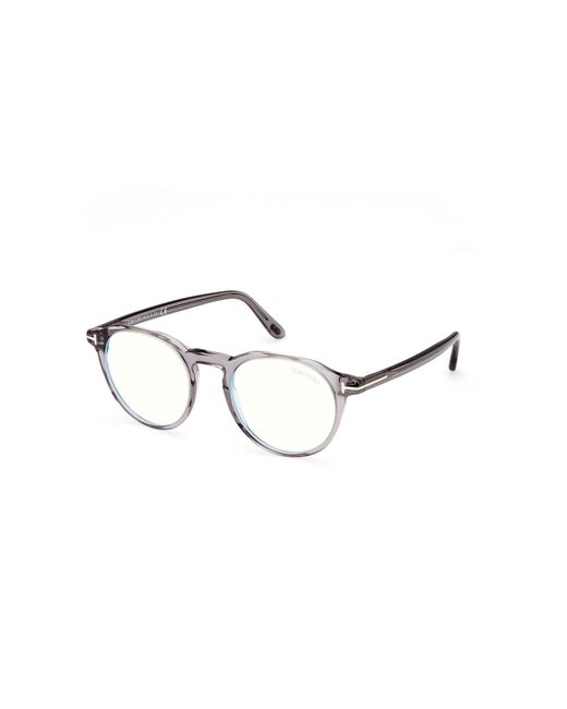 Tom Ford Black Ft5833-B 020 Optical Frames Acetate Round Normal for men