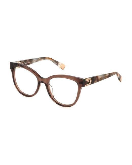 Furla Black Vfu864 0G73 Optical Frames Acetate Butterfly