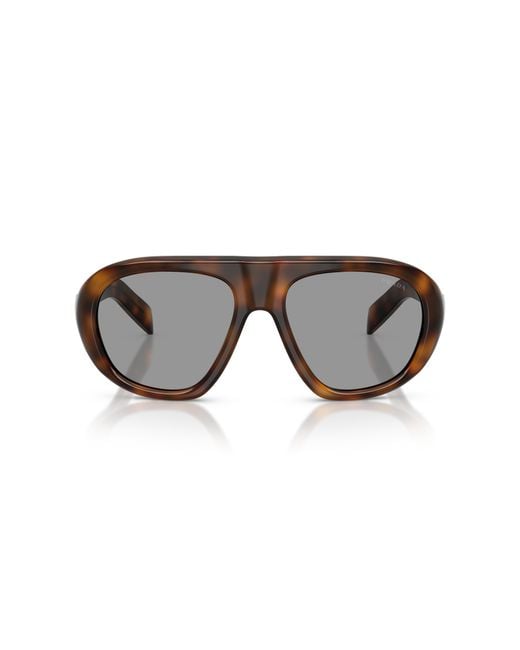 Prada Black Pr C05S 20D50Q Sunglasses Acetate Geometric Normal