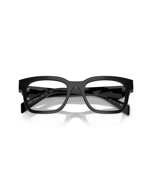 Prada Black Pr A10V 16K1O1 Optical Frames Acetate Transparent Pillow Normal for men