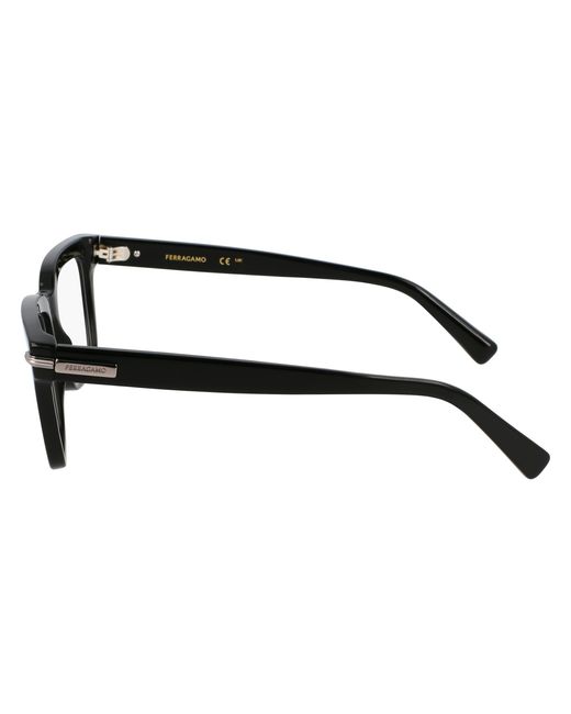 Ferragamo Black Sf3014 001 Optical Frames Acetate Squared Normal for men
