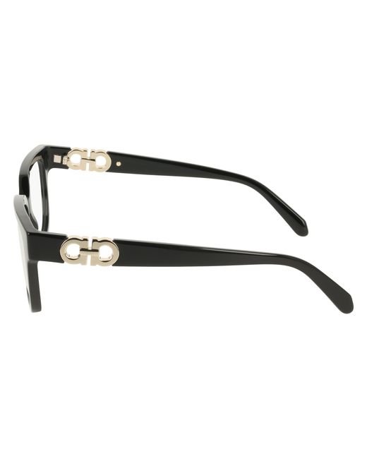 Ferragamo Black Sf3056 001 Optical Frames Acetate Squared Normal