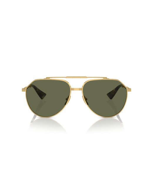 Dolce & Gabbana Black Dg2302 02/58 Sunglasses Metal Pilot Polarized for men