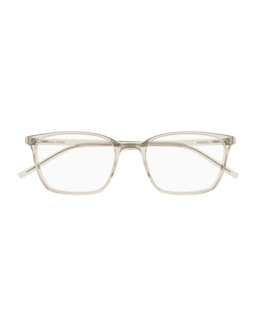 Saint Laurent Black Sl 885 004 Optical Frames Bio-Injected Transparent Squared