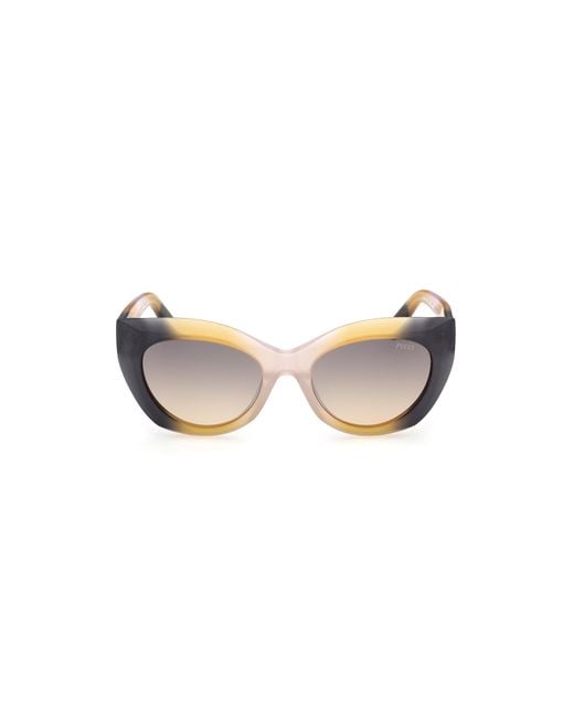 Emilio Pucci Black Ep0257 05B Sunglasses Smoke Geometric Normal