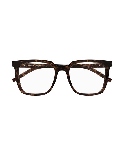 Saint Laurent Black Sl M146 Opt 002 Optical Frames Acetate Transparent Squared