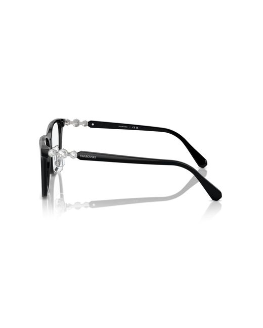 Swarovski Black Sk2026D 1001 Optical Frames Acetate Geometric Normal