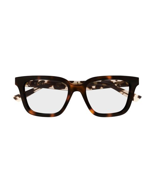 Gucci Black Gg2186Oa 003 Optical Frames Acetate Transparent Squared
