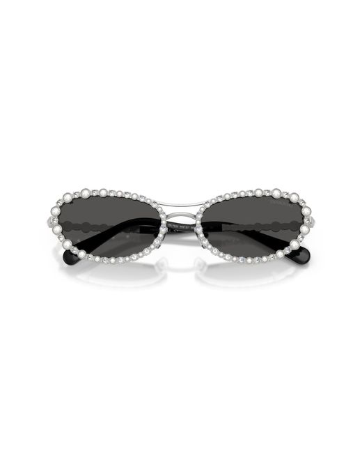Swarovski Black Sk7044 400187 Sunglasses Metal Round Normal