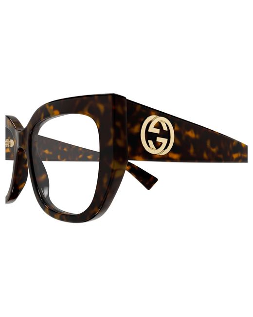 Gucci Black Gg1846O 002 Optical Frames Acetate Transparent Butterfly