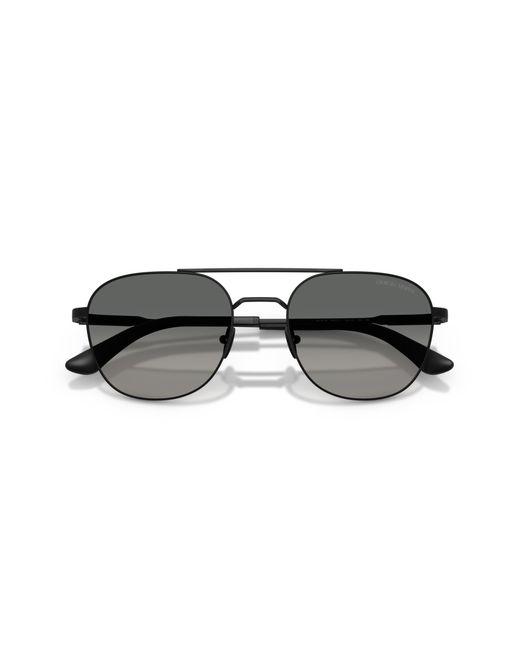 Giorgio Armani Black Ar6178 300171 Sunglasses Metal Squared Normal Shaded for men