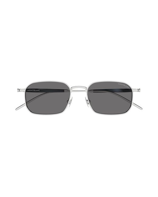 Montblanc Black Mb0441S 003 Sunglasses Metal Squared for men