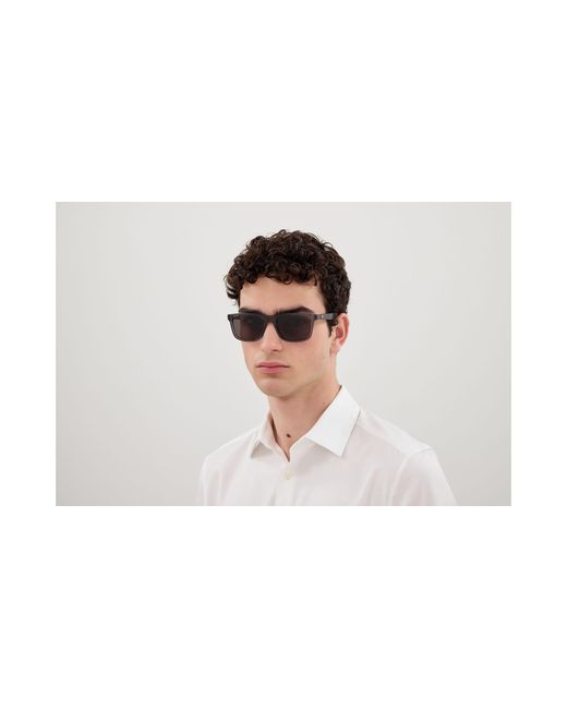 Montblanc Black Mb0432S 003 Sunglasses Injected Squared for men